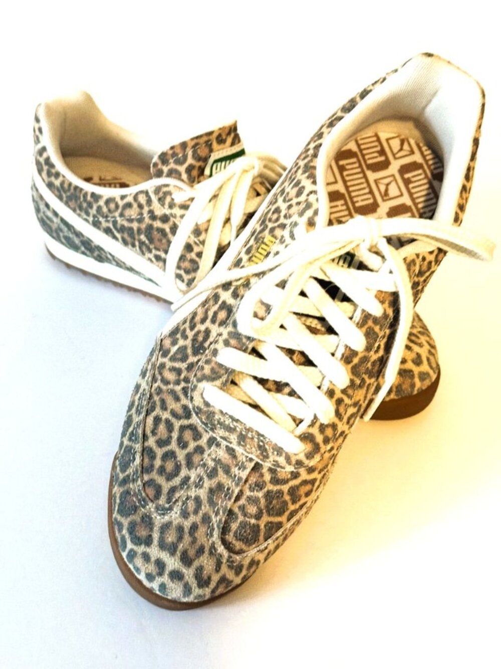 Puma Women's California Animal Print in Taupe & Beige, Size 6.